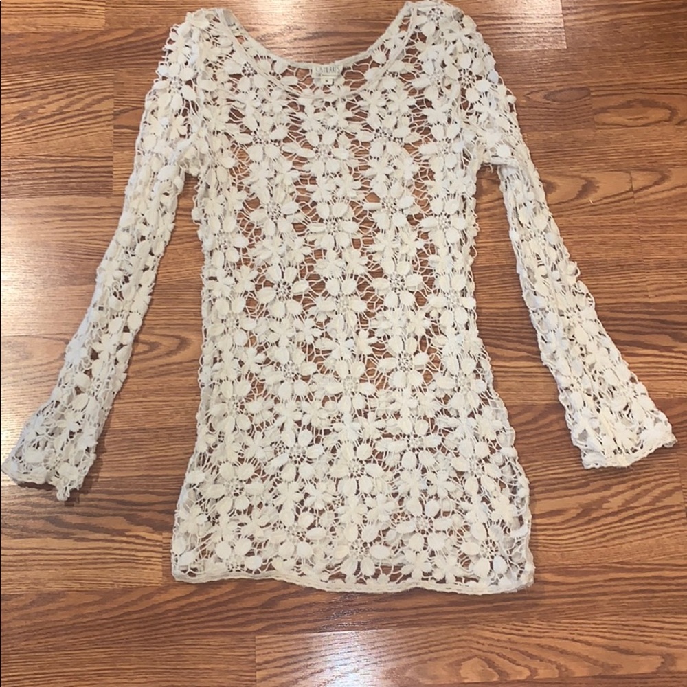Crochet LA Hearts long sleeved dress